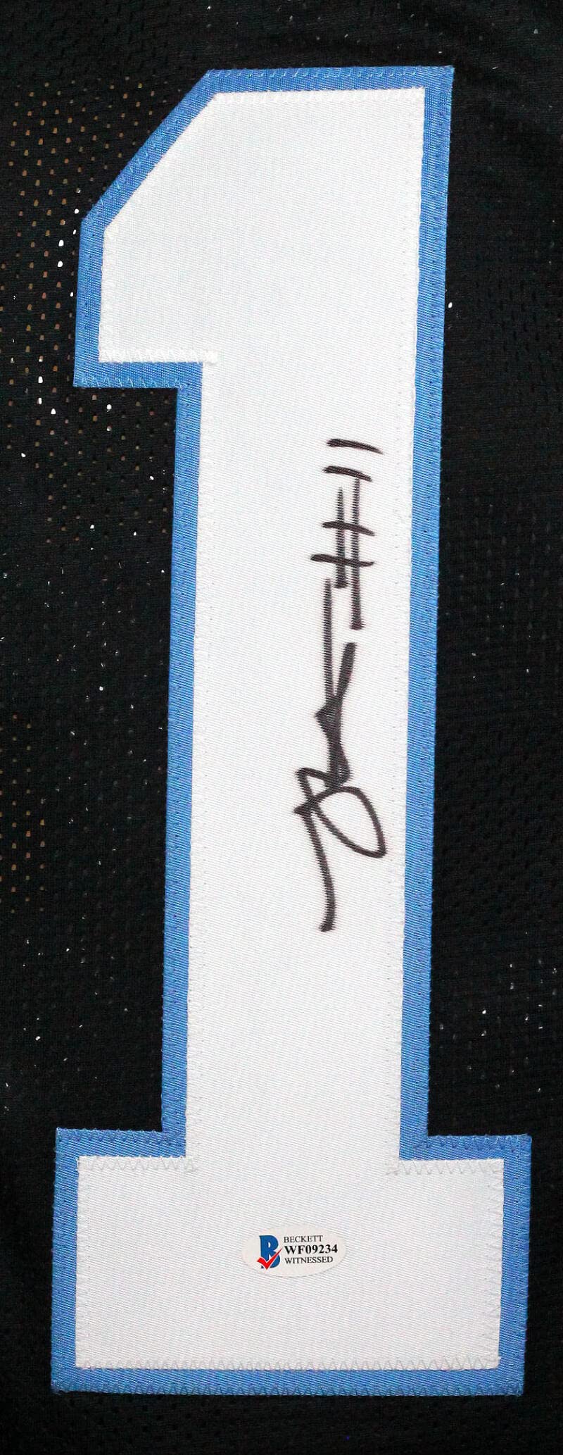 Robby Anderson Autographed Black Pro Style Jersey - Beckett W *Black