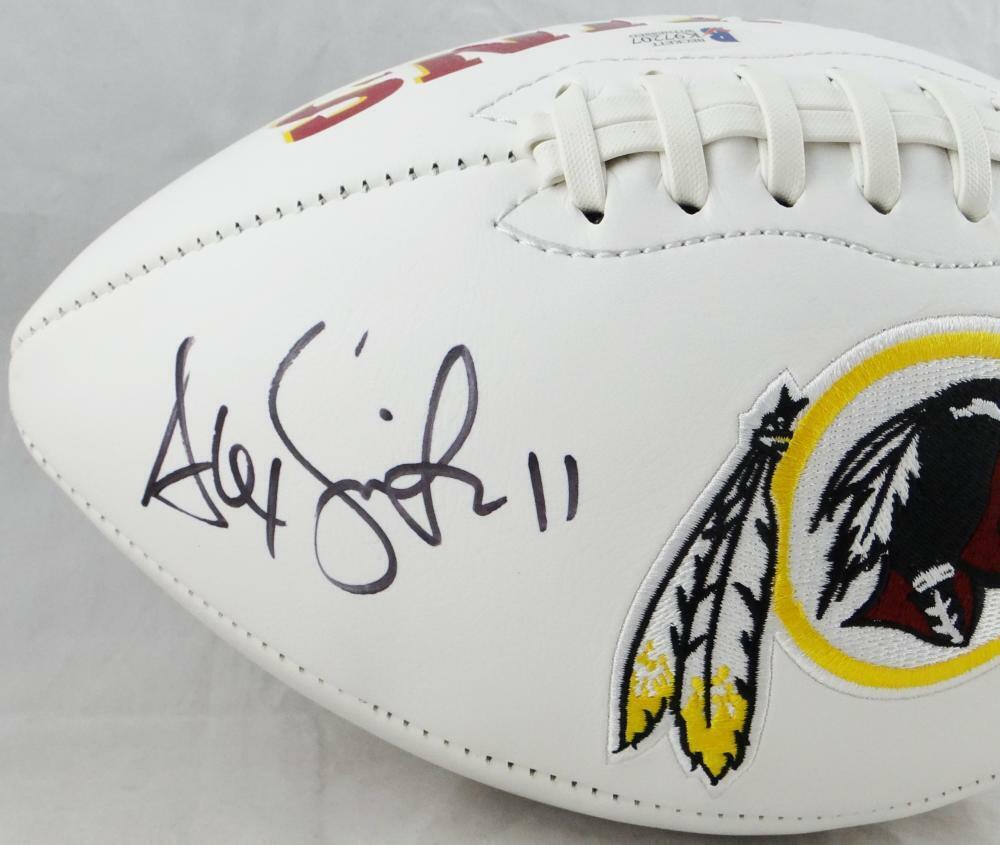 Alex Smith Autographed Washington Team Logo Football- Beckett W Auth *Black