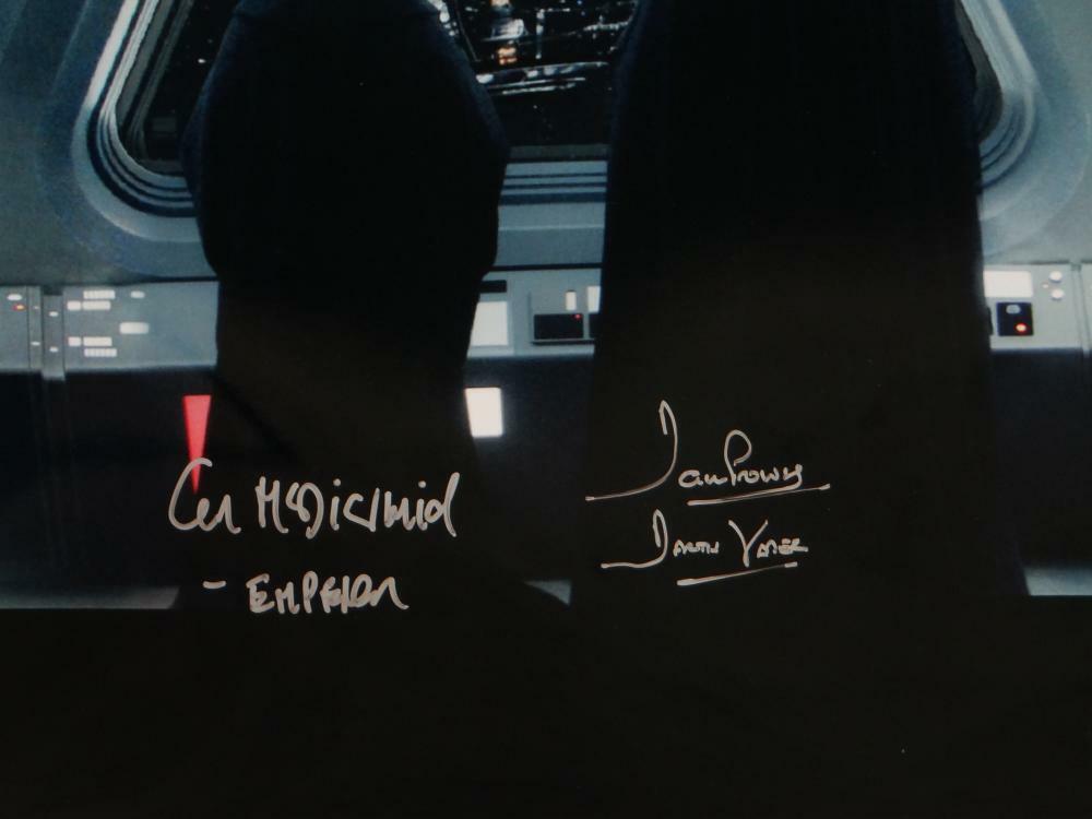David Prowse/ Ian McDiarmid Signed Star Wars 16x20 with Death Star - JSA W Auth