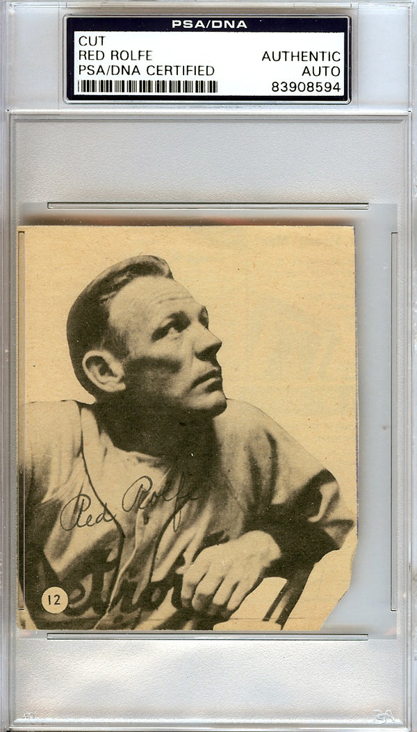Red Rolfe Autographed 3x4 Newspaper Page Photo Detroit Tigers PSA/DNA #83908594
