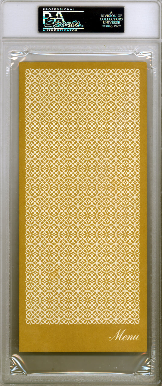 Muhammad Ali Autographed 4x9 United Airlines Menu "World Boxing Champ" PSA/DNA #83933934