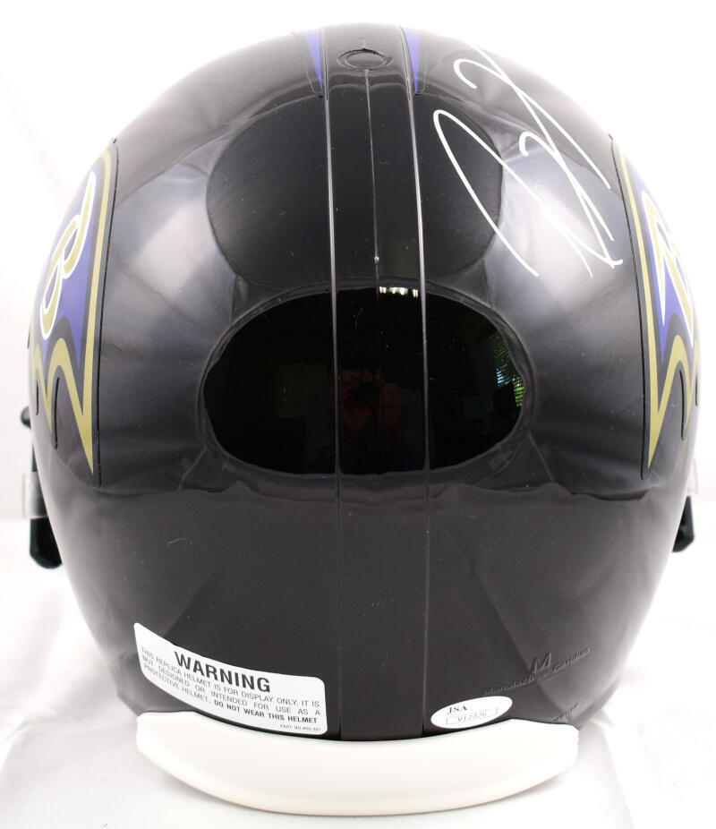 Ray Lewis Autographed Baltimore Ravens F/S Helmet w/ SB MVP- JSA Auth *White