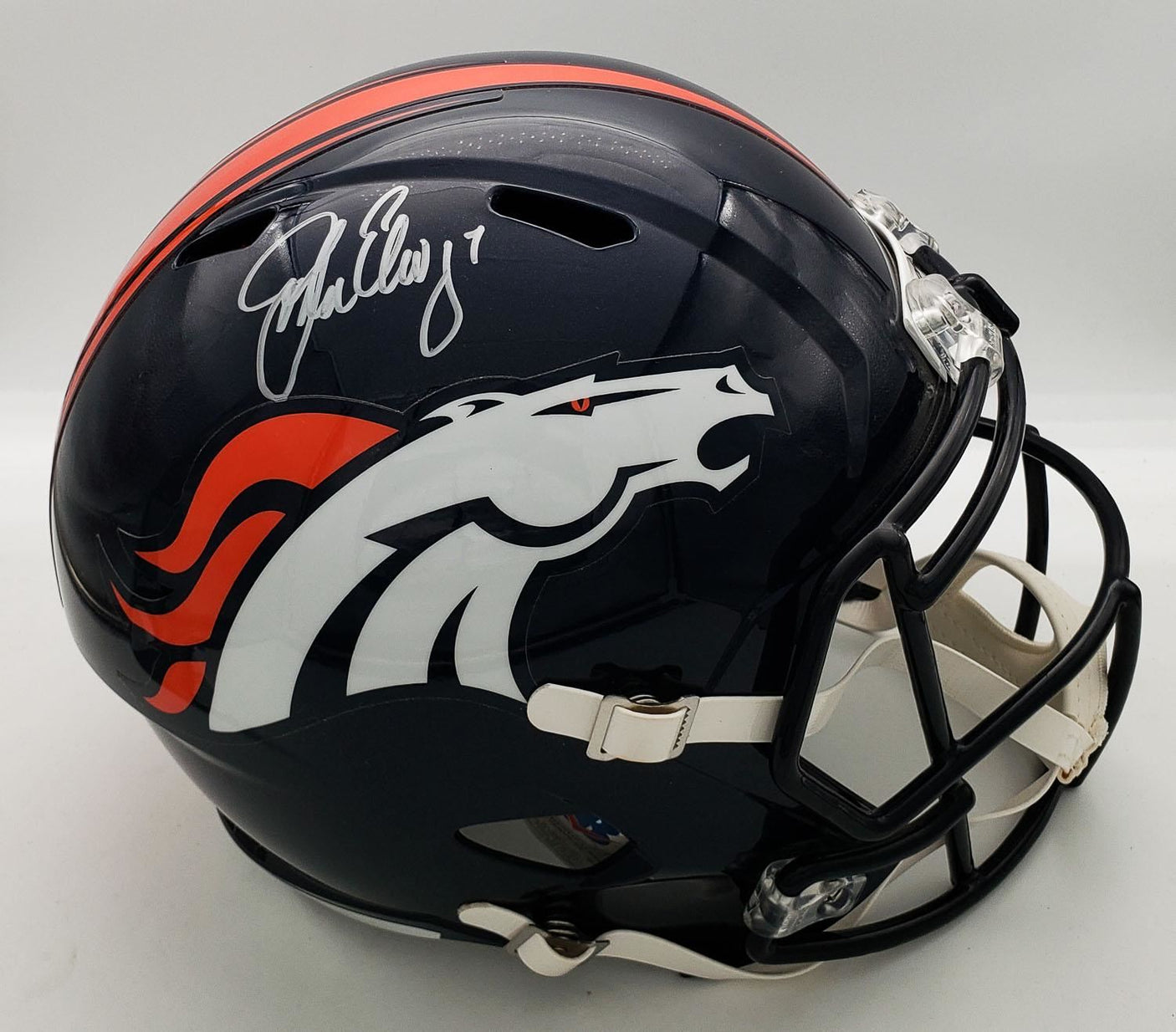 John Elway Signed Full Size Replica Denver Broncos Speed Helmet (BAS)