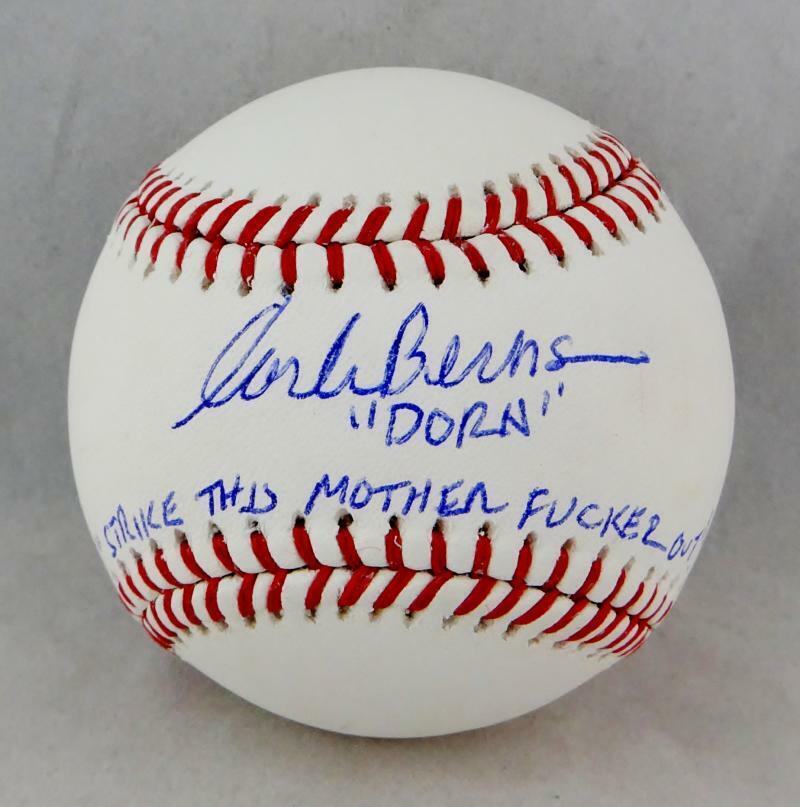 Corbin Bernsen Autographed Rawlings OML Baseball "Dorn" & STMFO - JSA W Auth