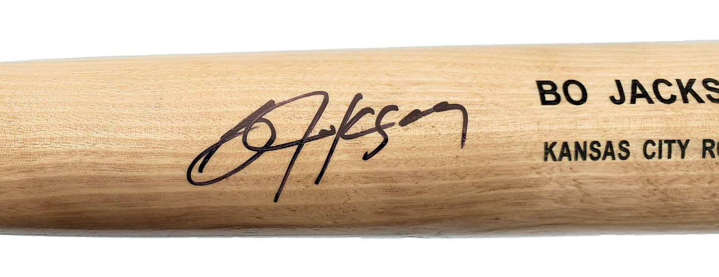 Bo Jackson Autographed Blonde Game Model Bat Kansas City Royals Beckett BAS QR Stock #196973