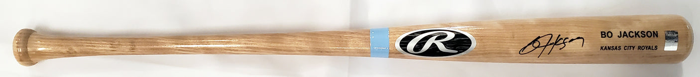 Bo Jackson Autographed Blonde Game Model Bat Kansas City Royals Beckett BAS QR Stock #196973