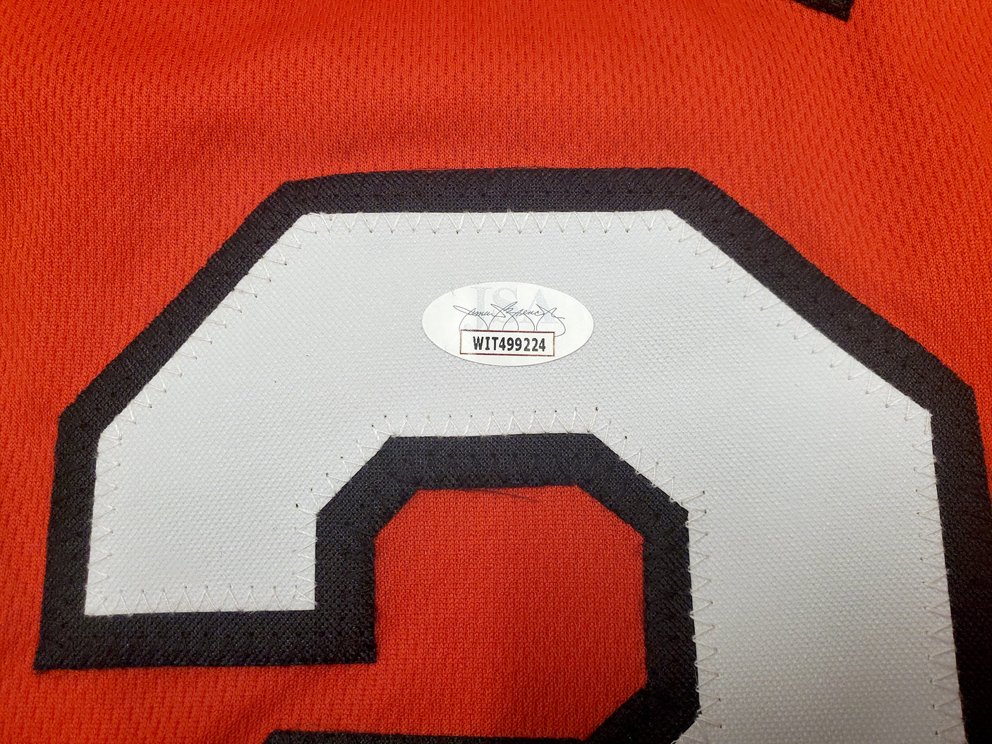 Portland Trail Blazers Clyde Drexler Autographed Red Jersey JSA Stock #197000