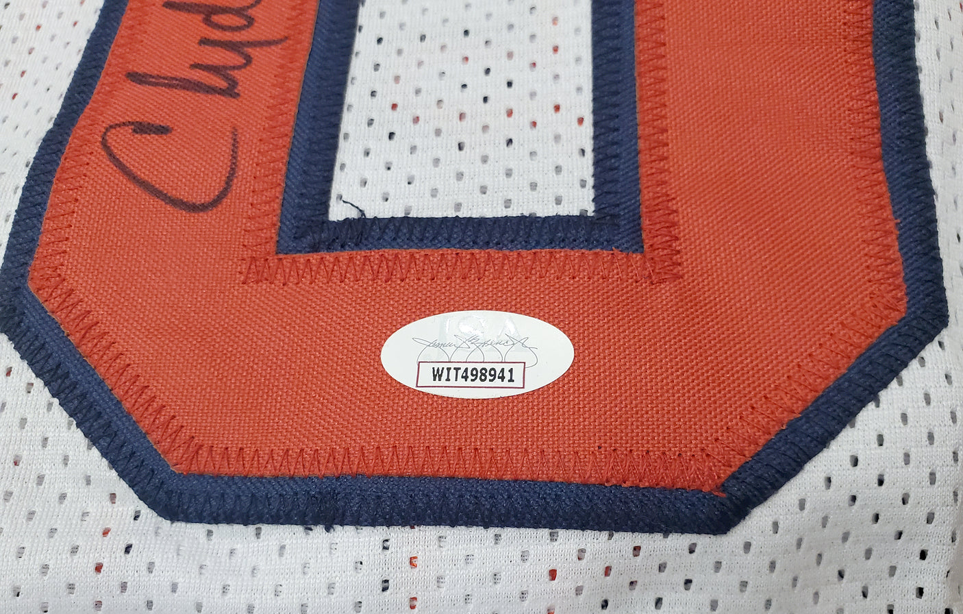 Team USA Clyde Drexler Autographed White Jersey JSA Stock #197003