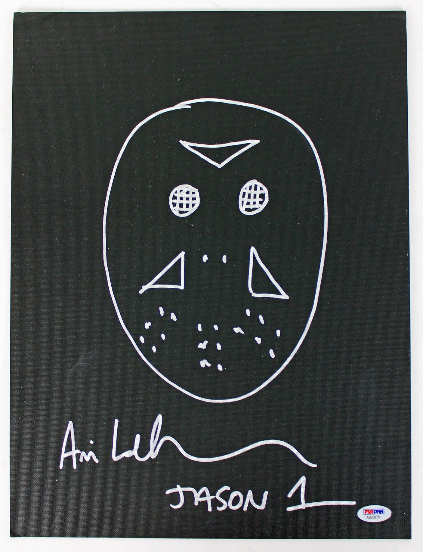 Ari Lehman "Jason" Signed Friday The 13th 11x14 Canvas Sketch PSA/DNA #AB33878