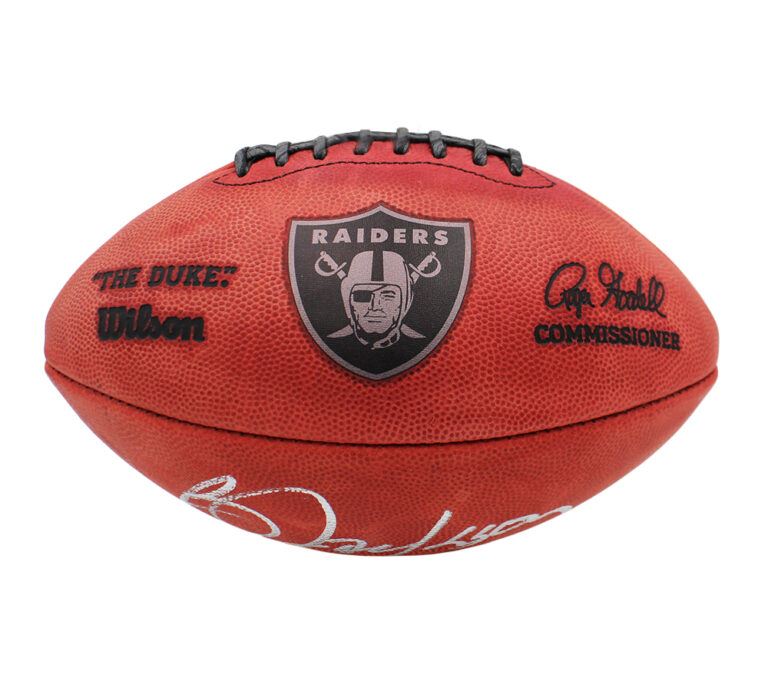 Bo Jackson Autographed Wilson Duke Metallic Official Heisman 85 Inscription