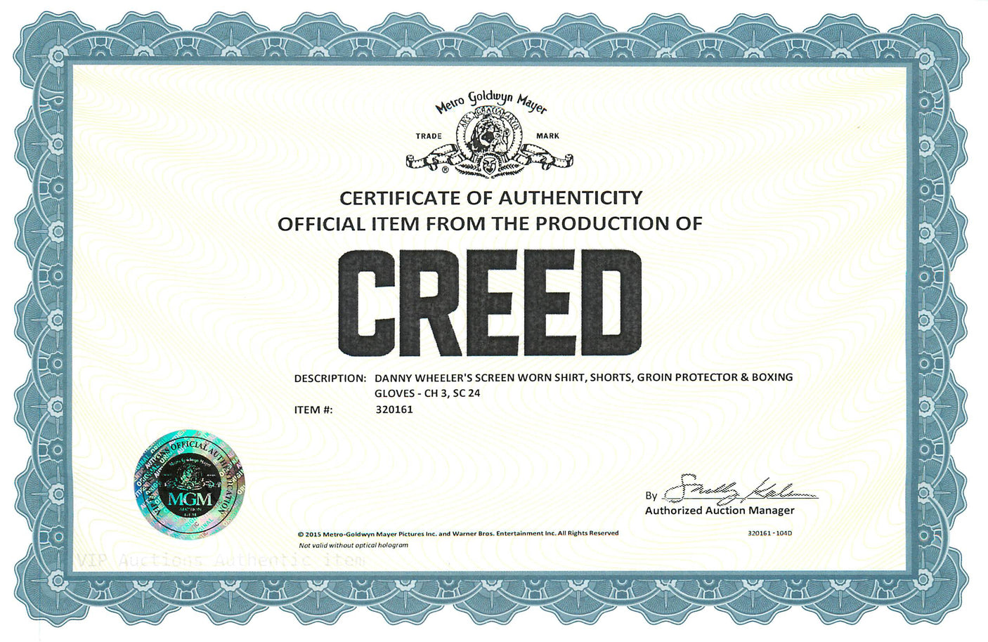 Andre Ward Screen Worn Creed Danny Wheeler Shorts Change 3 Scene 24