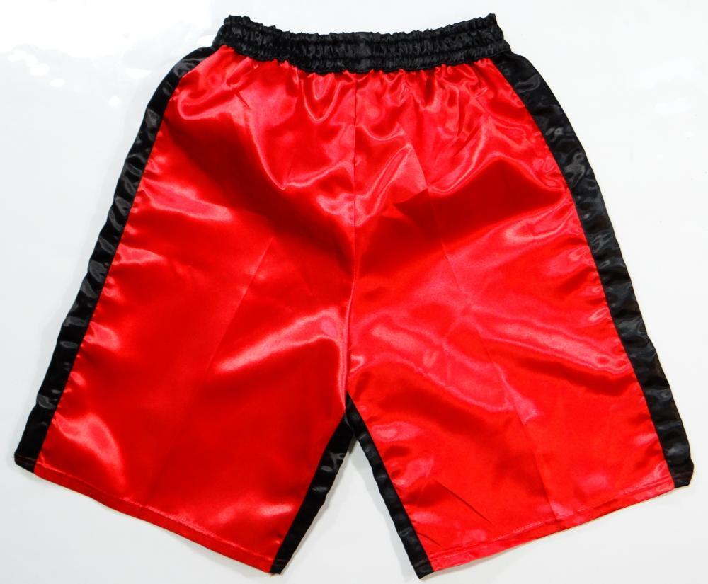 Randy Couture Autographed Red Custom MMA Trunks - Beckett Auth *Black