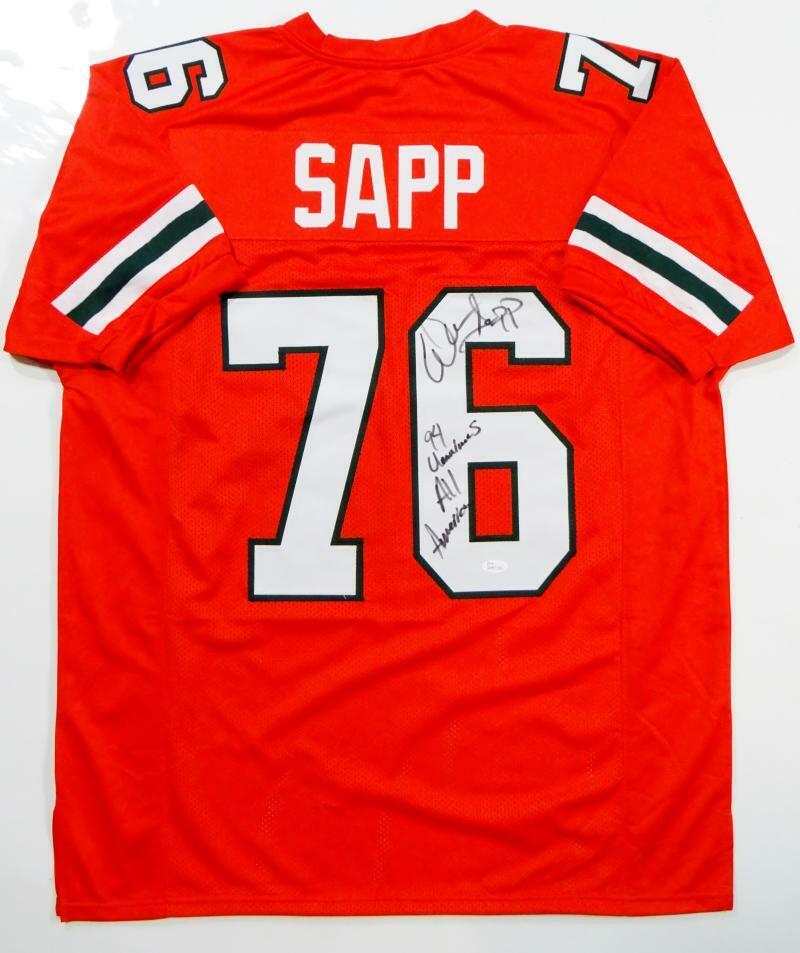 Warren Sapp Autographed Orange College Style Jersey w/ Insc- JSA W Auth *9