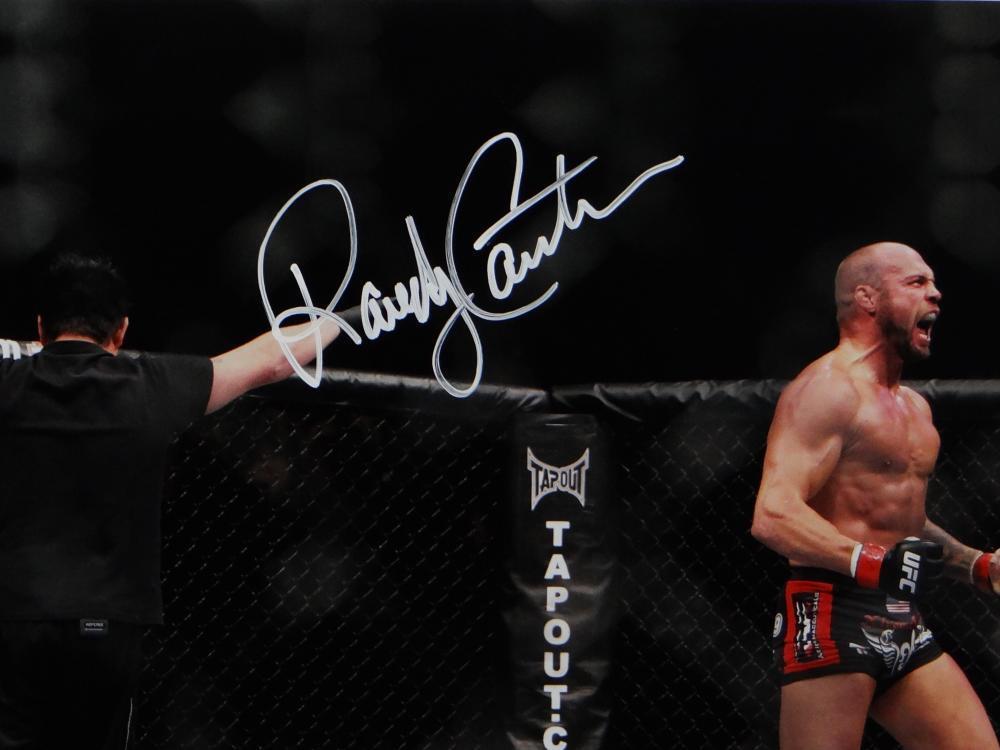 Randy Couture Autographed MMA 16x20 Knock Out Yelling Photo- Beckett Auth *White