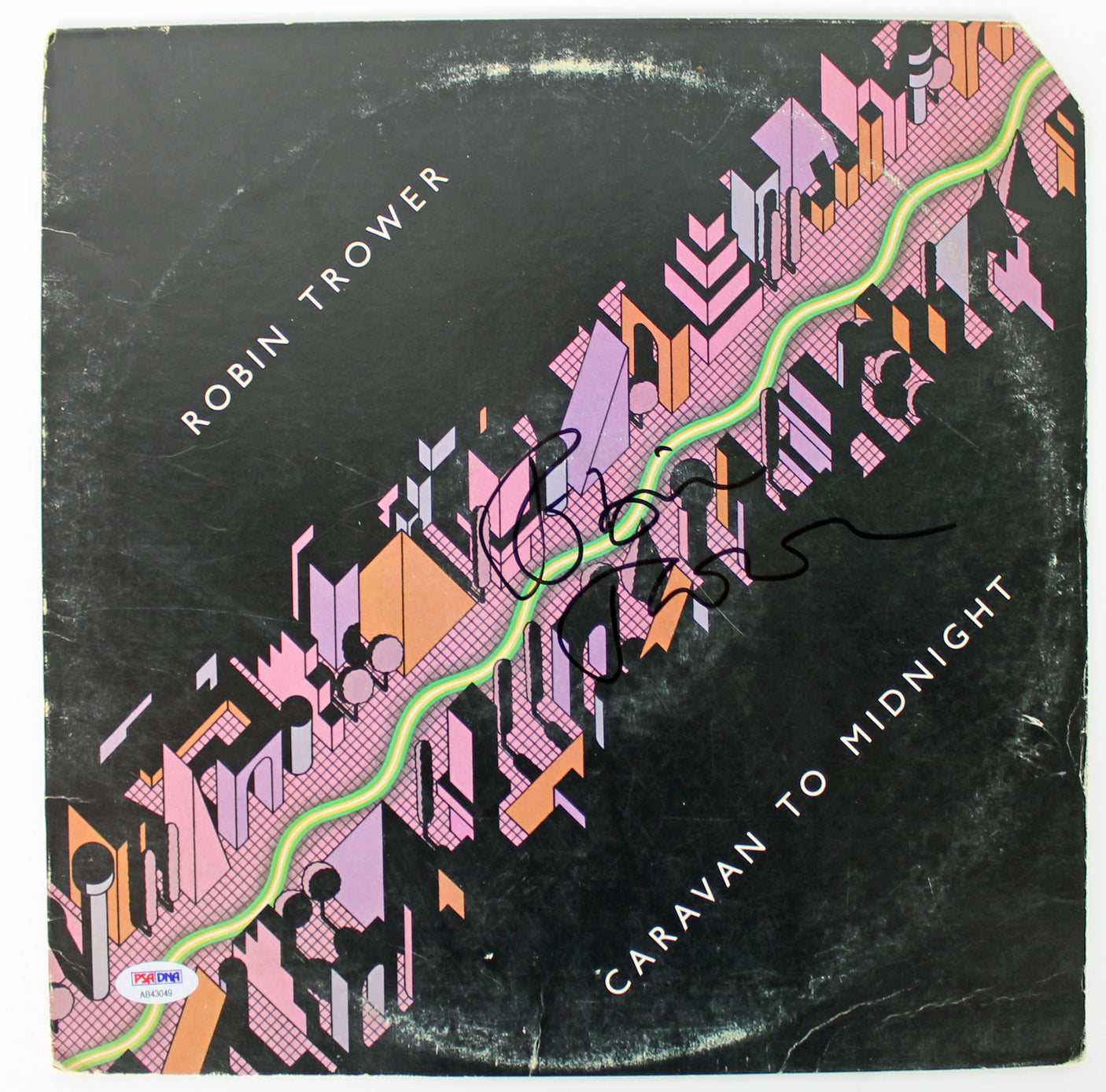 Robin Trower Authentic Signed Caravan To Midnight Album Cover PSA/DNA #AB43049