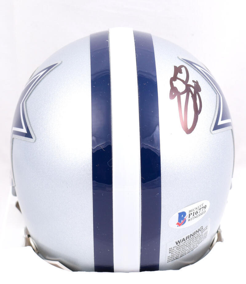Emmitt Smith Autographed Dallas Cowboys Mini Helmet-Beckett W *Black Back