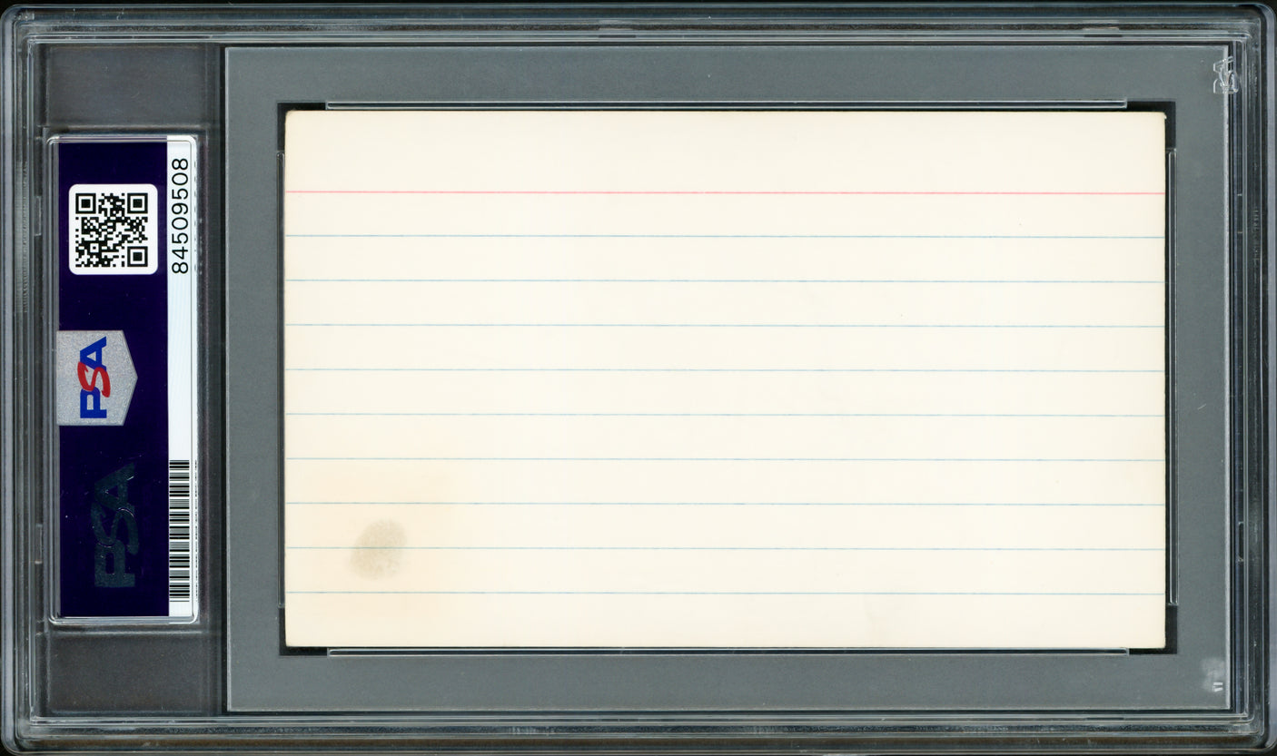 Jim Brown Autographed 3x5 Index Card Cleveland Browns PSA/DNA #84509508