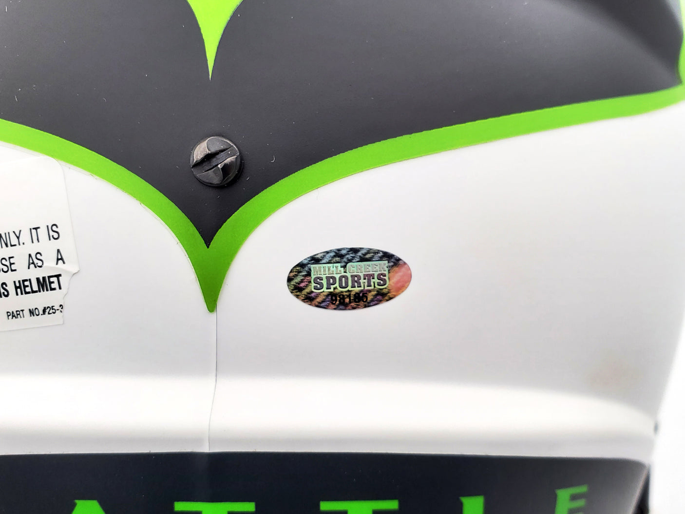 Kam Chancellor Autographed Seattle Seahawks Lunar Eclipse White Full Size Replica Speed Helmet MCS Holo Stock #197178