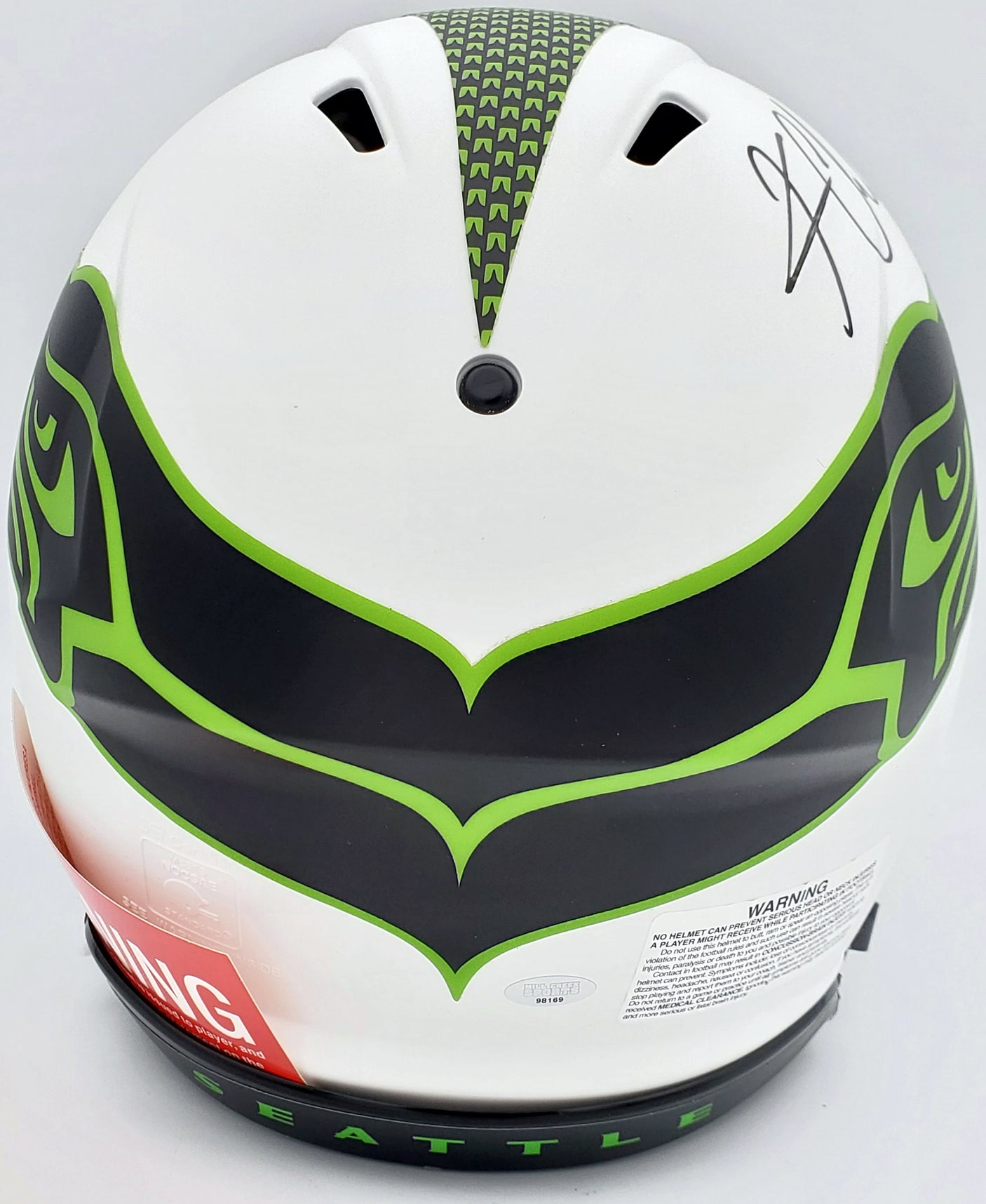 Kam Chancellor Autographed Seattle Seahawks Lunar Eclipse White Full Size Authentic Speed Helmet "SB Champs" MCS Holo Stock #197179