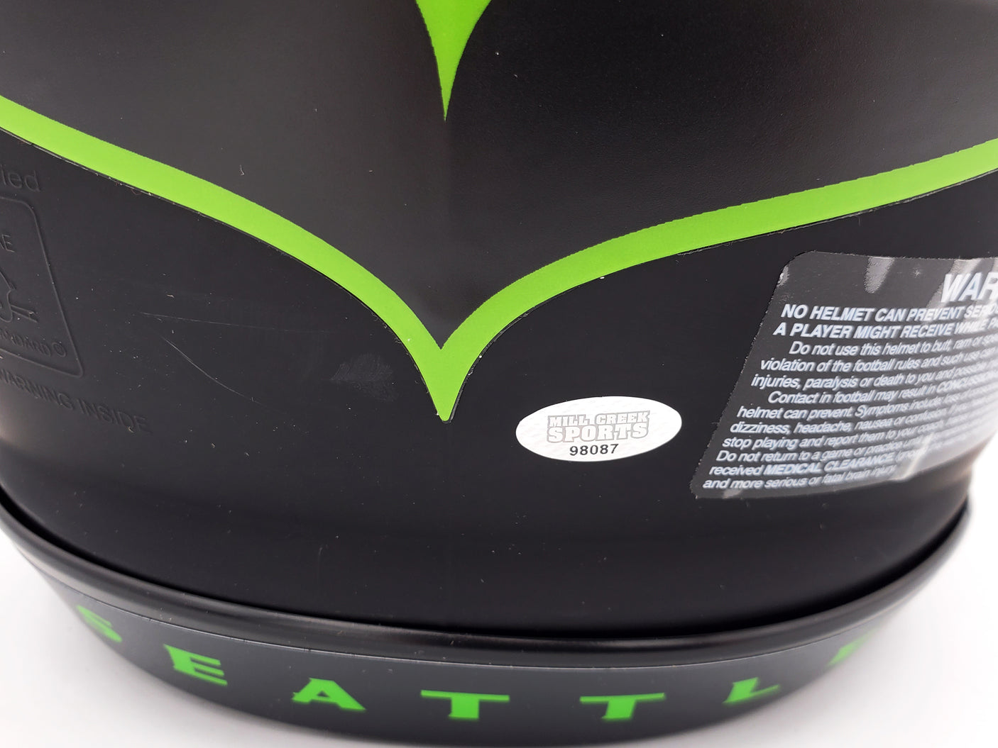 Kam Chancellor Autographed Seattle Seahawks Eclipse Black Full Size Authentic Speed Helmet "SB Champs" MCS Holo Stock #197180