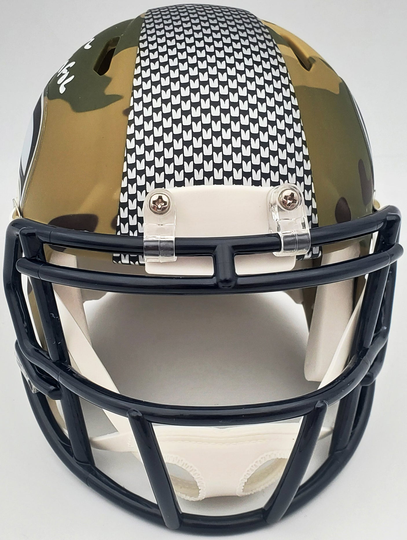 Warren Moon Autographed Seattle Seahawks Camo Mini Helmet "HOF 06" MCS Holo Stock #197051
