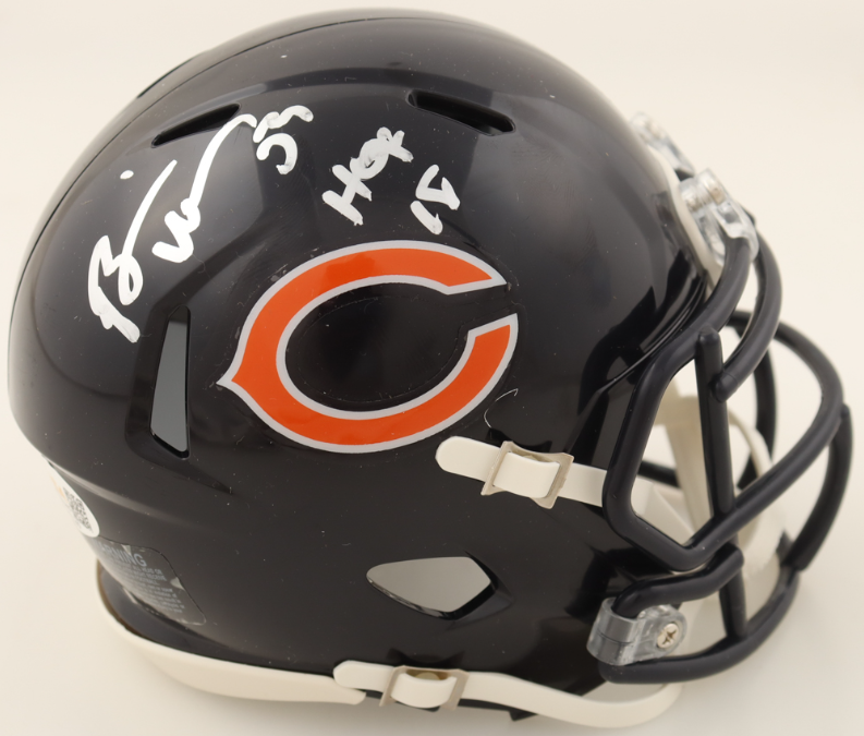 Brian Urlacher Signed Bears Speed Mini Helmet Inscribed "HOF 18" - JSA