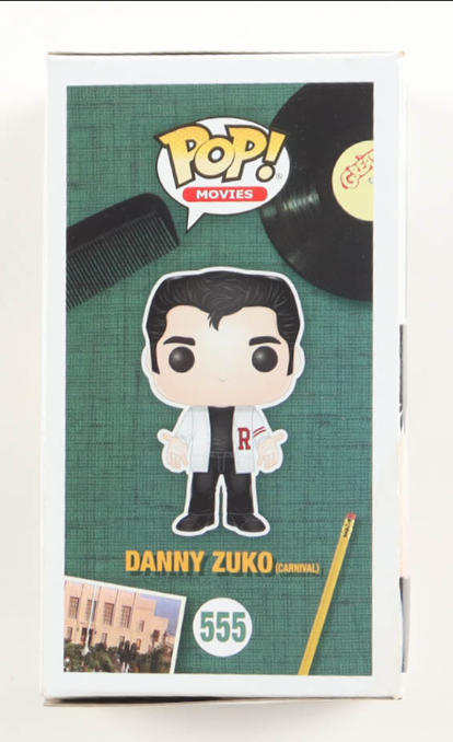 John Travolta Signed "Grease" #555 Danny Zuko (Carnival) Funko Pop! - JSA