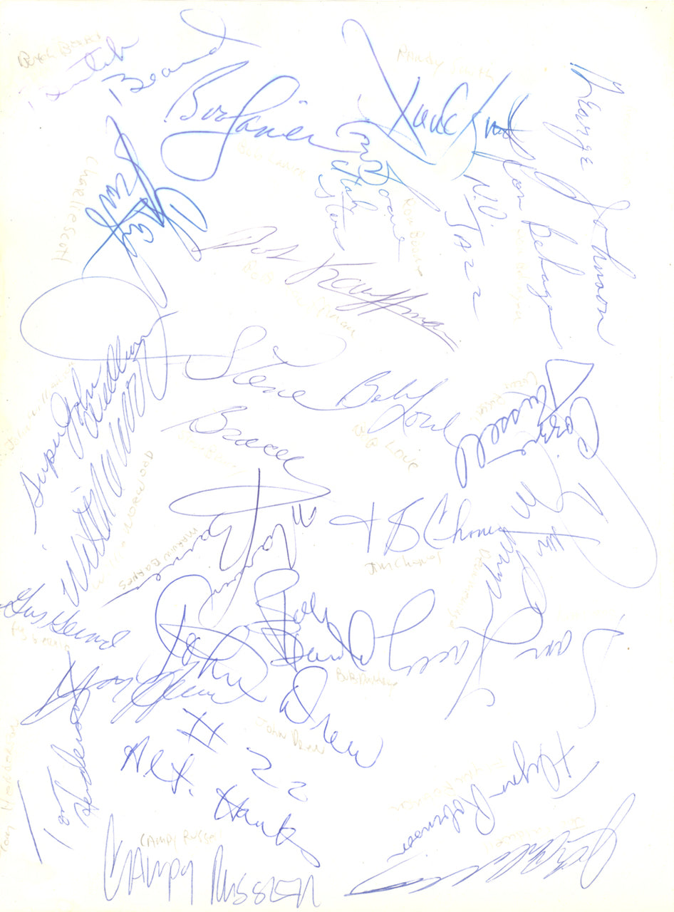 1970's NBA/ABA Greats Autographed 8.5x11 Photo With 24 Total signatures Including John Williamson Beckett BAS #A06359