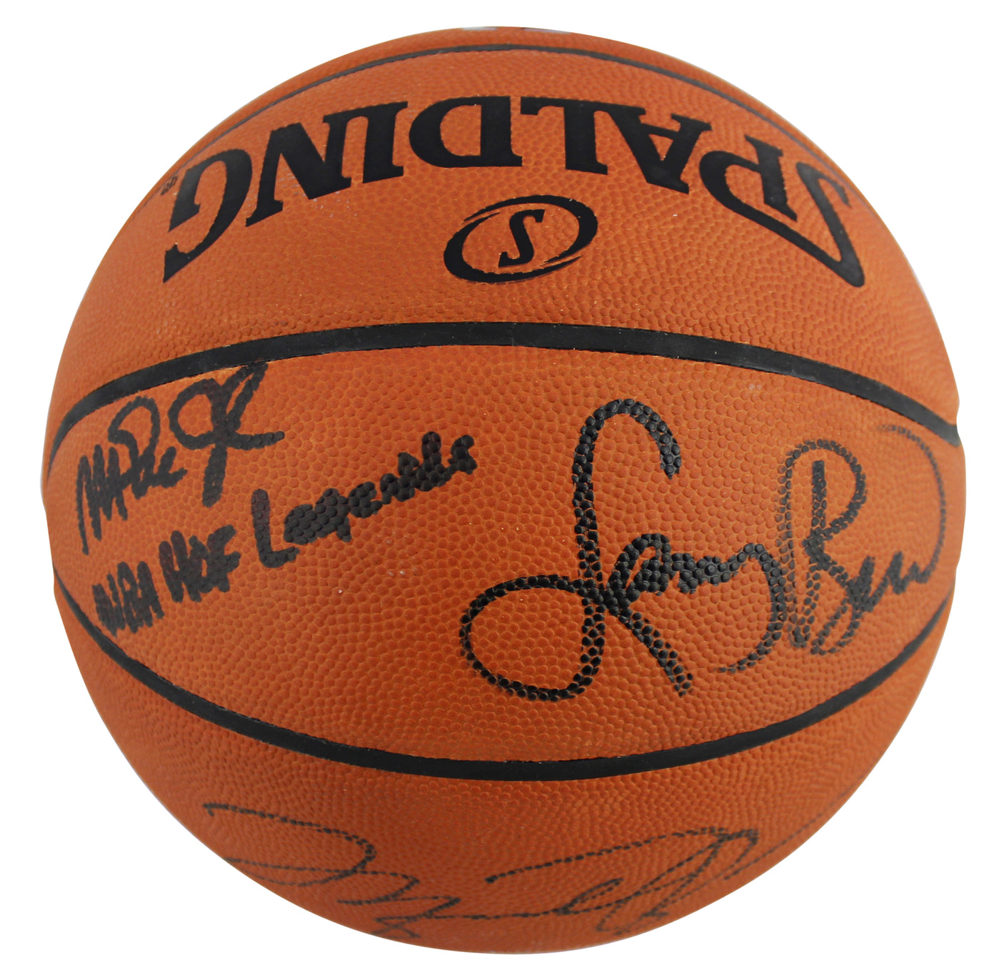 NBA HOF Legends (3) Jordan, Bird & Johnson Signed NBA Basketball BAS #A39840