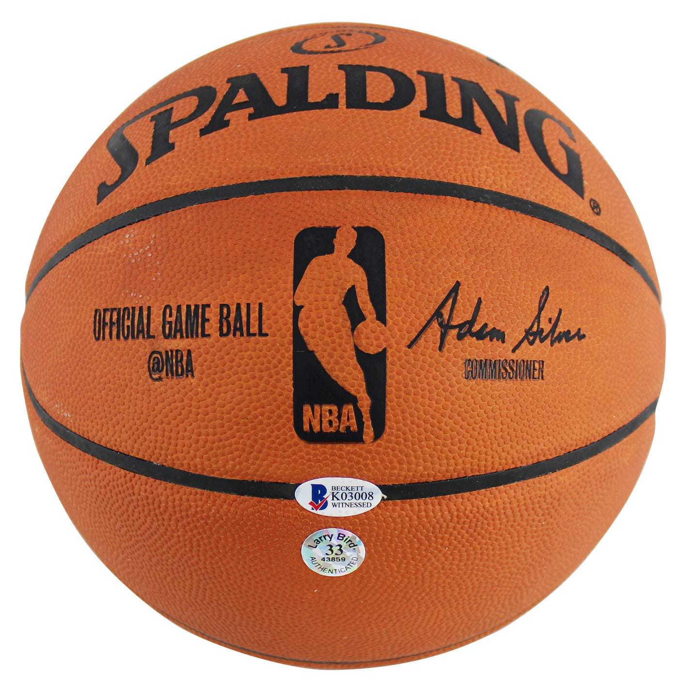 NBA HOF Legends (3) Jordan, Bird & Johnson Signed NBA Basketball BAS #A39840