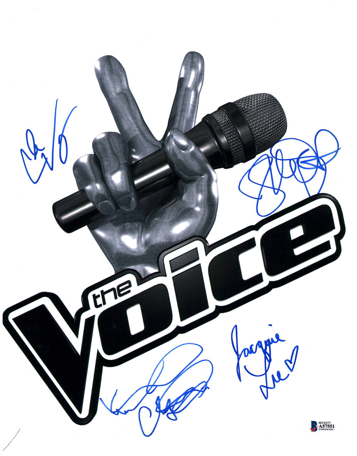 The Voice (4) Lee, Vosbury, Champlin & Wolpert Signed 11x14 Photo BAS #A57551