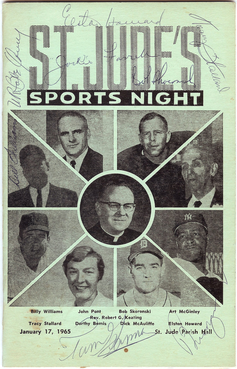 1965 Autographed Program With 8 Total Signatures including Elston Howard PSA/DNA #AB04674