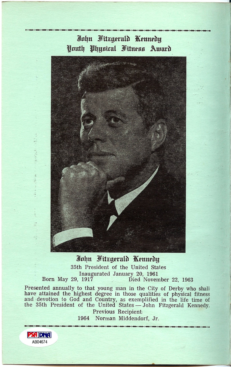 1965 Autographed Program With 8 Total Signatures including Elston Howard PSA/DNA #AB04674