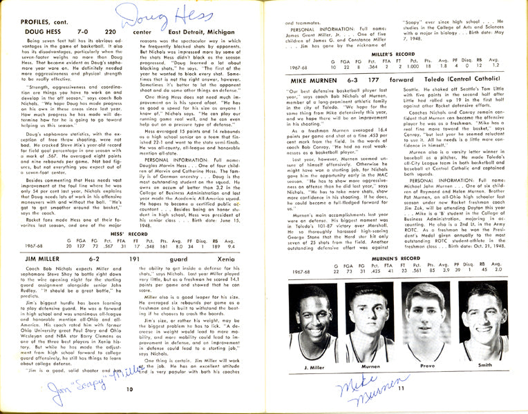 1968-1969 University of Toledo Autographed Press Guide With 15 Total Signatures Including John Brisker & Steve Mix PSA/DNA #AB06816