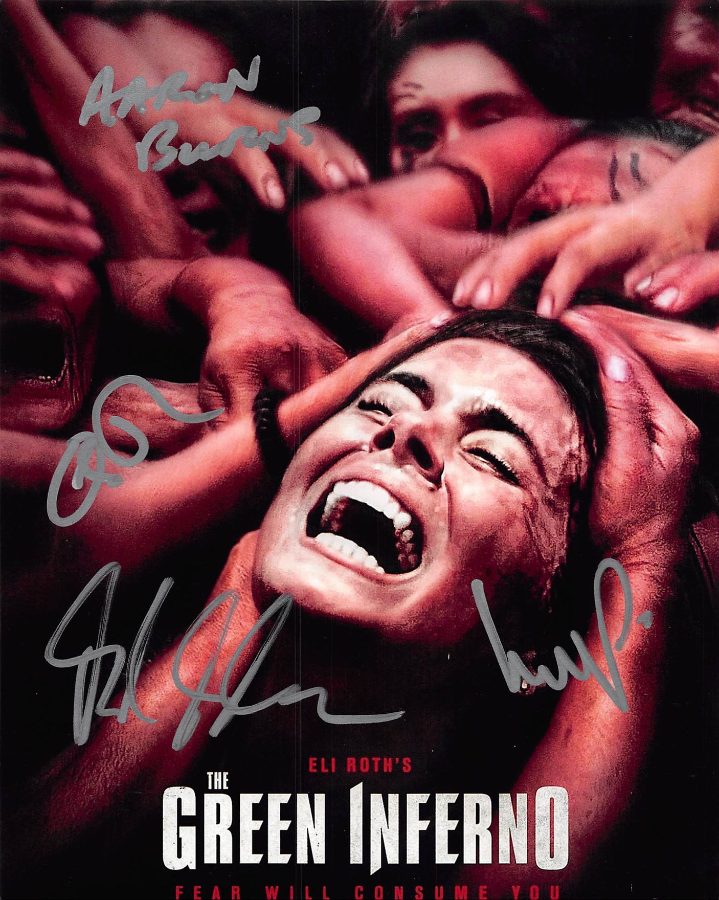 The Green Inferno (4) Sabara, Izzo, Burns & Roth Signed 8x10 Photo BAS #AC33468