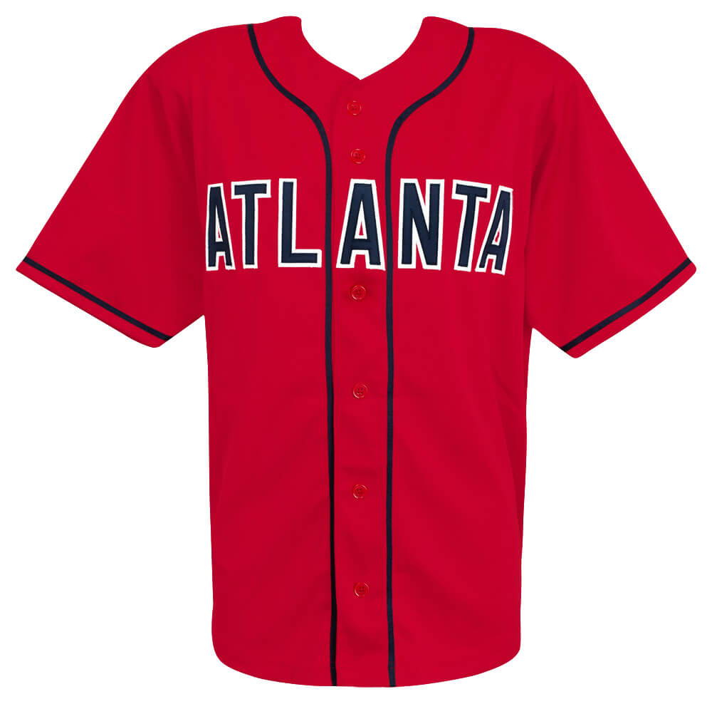 Ronald Acuna Jr. Signed Red Custom Baseball Jersey - (Beckett)