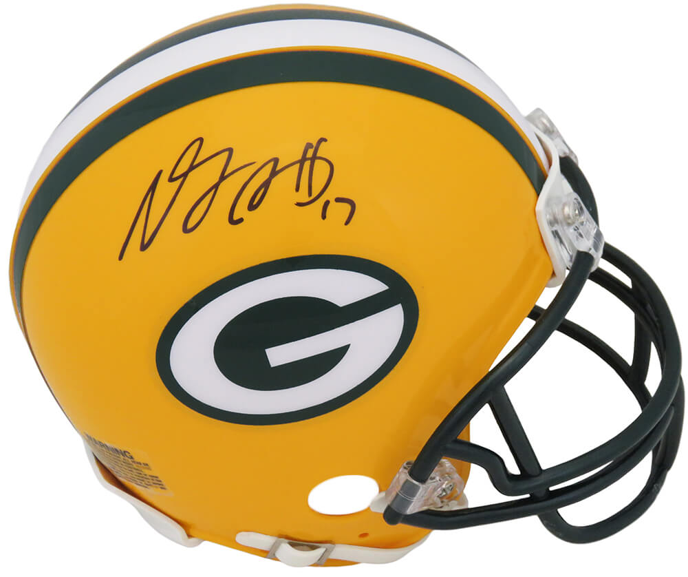 Davante Adams Signed Green Bay Packers Riddell Mini Helmet
