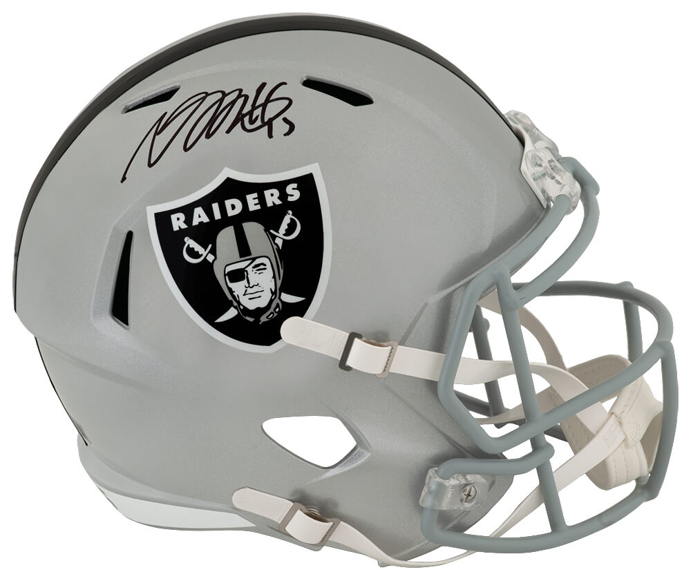 Davante Adams Signed Raiders Riddell Full Size Speed Replica Helmet - (Beckett)