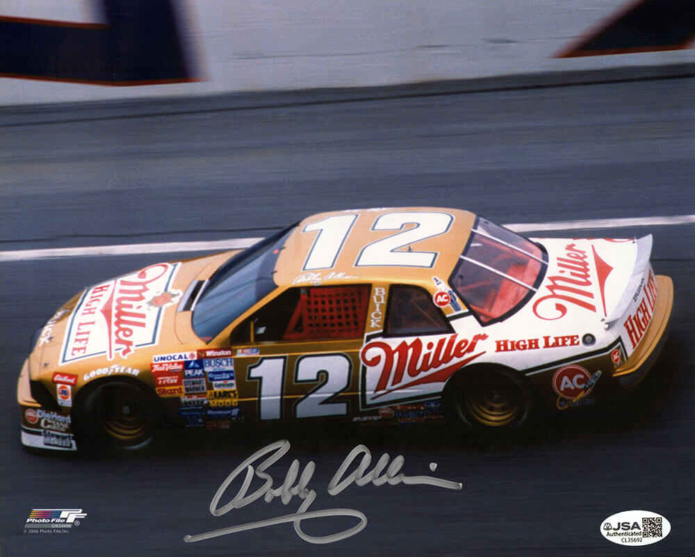 Bobby Allison Signed Racing #12 Car 8x10 Photo - (JSA)