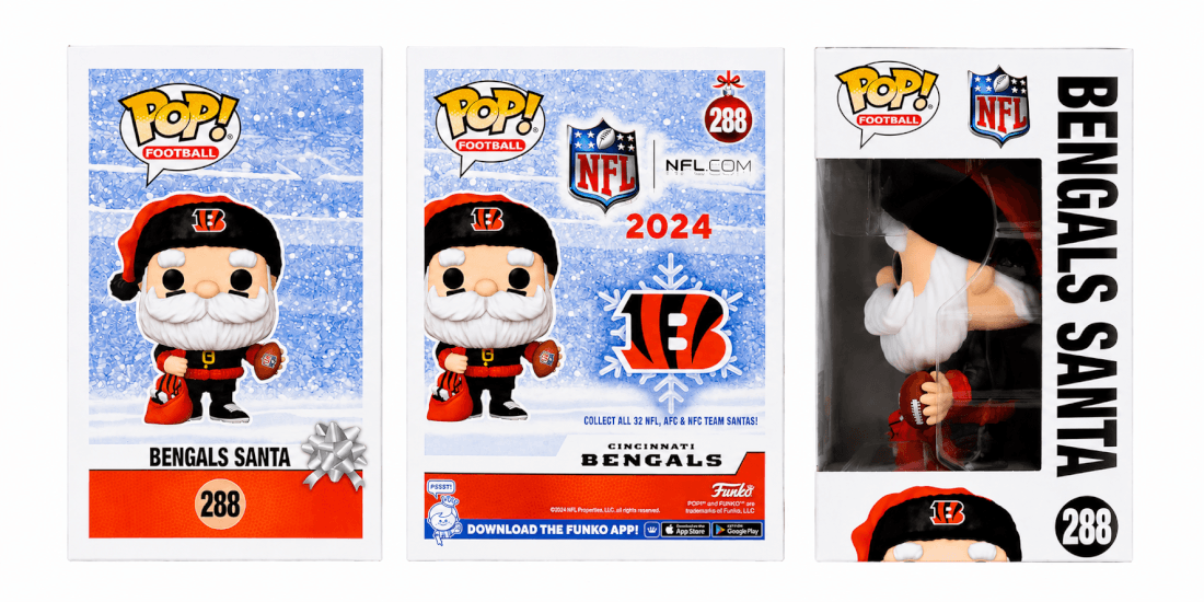 Ken Anderson Signed Cincinnati Bengals SANTA Funko Pop Doll #288