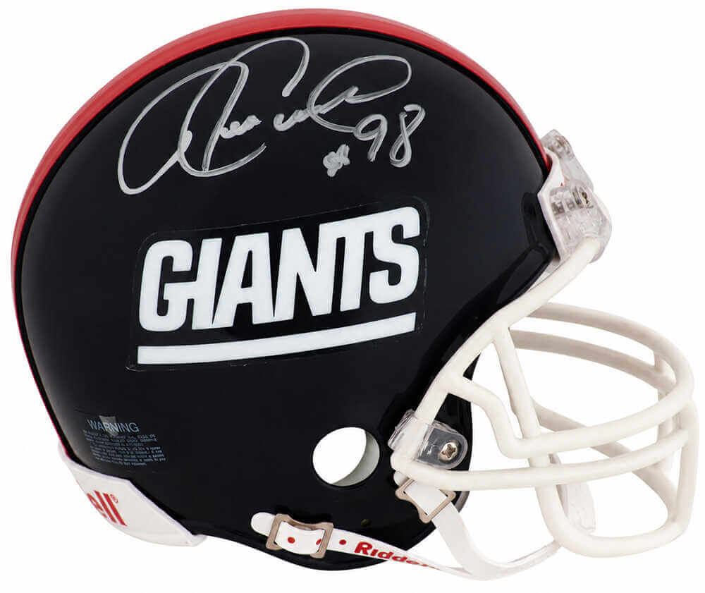 Jessie Armstead Signed New York Giants Throwback Riddell (VSR4) Mini Helmet