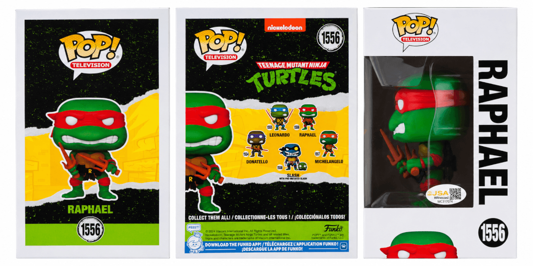 Sean Astin Signed Teenage Mutant Ninja Turtles (Nickelodeon) Raphael Funko Pop Doll #1556 w/Raph - (JSA)