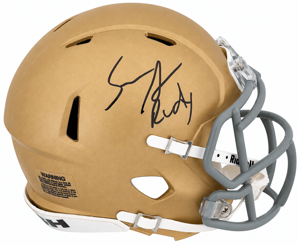 Sean Astin Signed Notre Dame Riddell Speed Mini Helmet w/Rudy