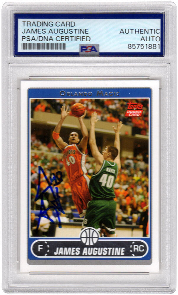 James Augustine Signed Orlando Magic 2006 Topps Rookie Basketball Card #237 - (PSA Encapsulated)