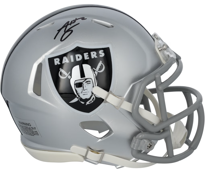 Ashton Jeanty Autographed Las Vegas Raiders Speed Mini Helmet Fanatics