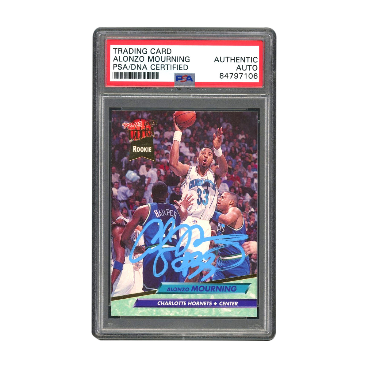 Alonzo Mourning Signed Memorabilia – 1992-93 Ultra Rookie – Pristine ...