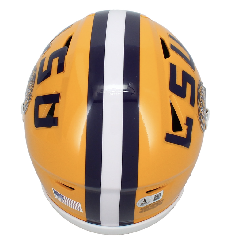 Odell Beckham Jr. Autographed/Inscribed "Geaux Tigers" LSU Tigers Speedflex Midi Helmet Beckett Witnessed