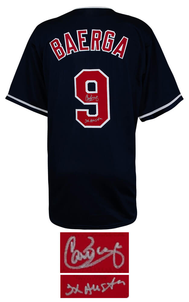 Carlos Baerga Signed Navy Custom Baseball Jersey w/3x All Star