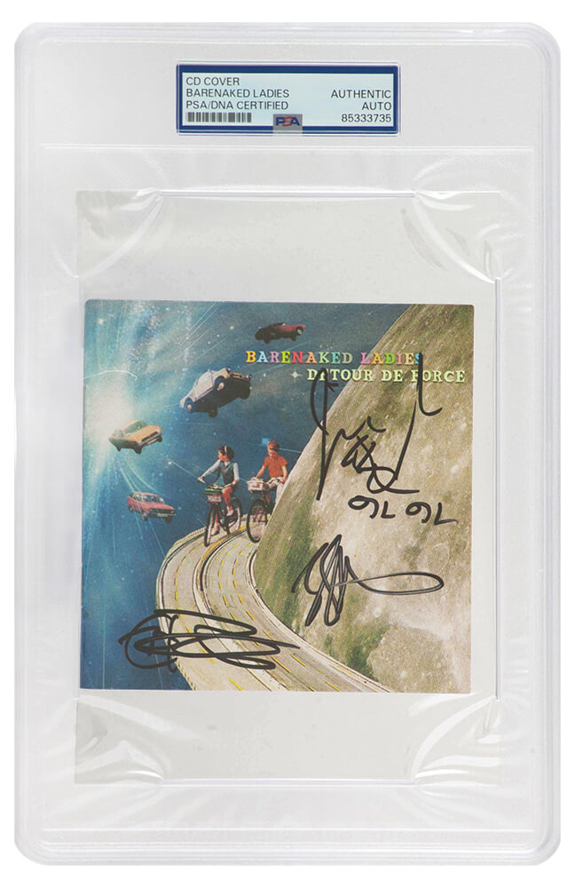 Barenaked Ladies Full Band Signed 'Detour De Force' 5x5 CD Cover (4-Signatures) - (PSA/DNA Encapsulated)