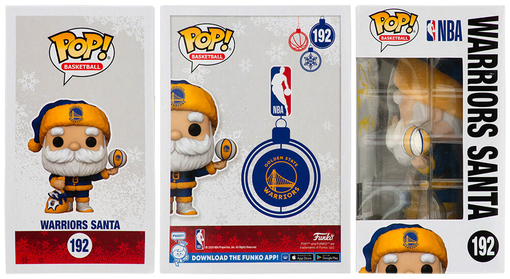 Rick Barry Signed Golden State Warriors SANTA Funko Pop Doll #192 w/HOF 1987